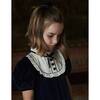 Navy Clara Velvet Girl A-Line Dress - Dresses - 2
