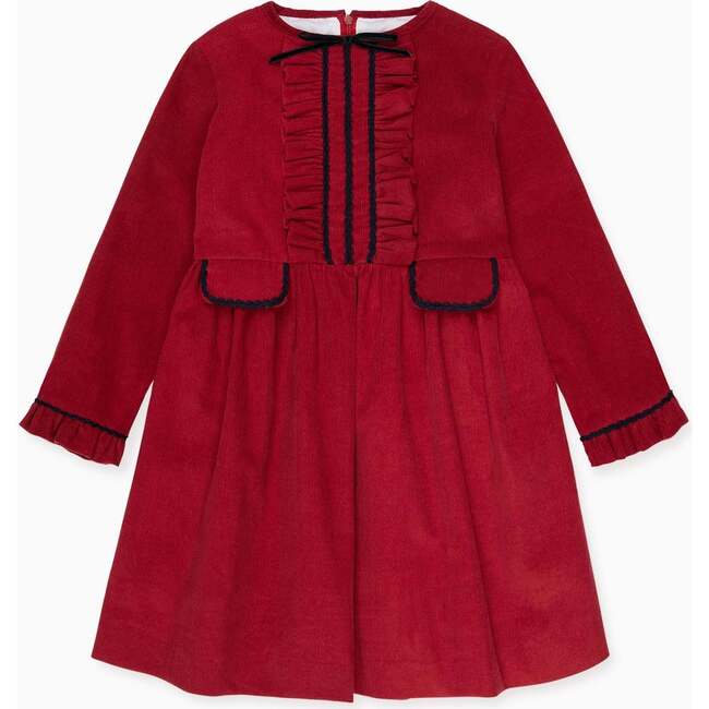 Burgundy Elvira Corduroy Girl Dress