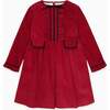 Burgundy Elvira Corduroy Girl Dress - Dresses - 1 - thumbnail