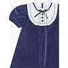 Navy Clara Velvet Girl A-Line Dress - Dresses - 3