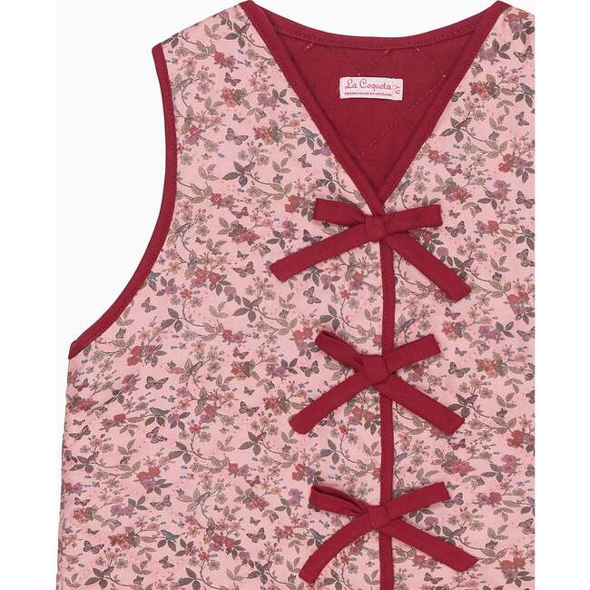 Dusty Pink Floral Azari Girl Vest - Vests - 2