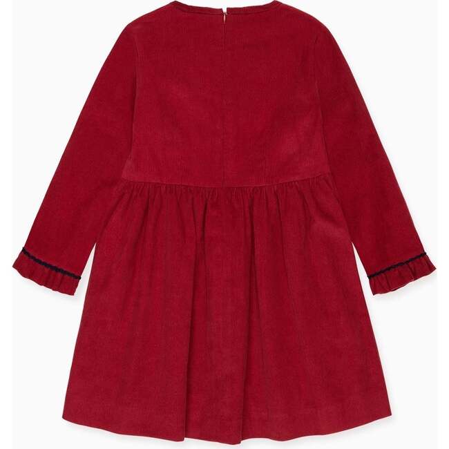 Burgundy Elvira Corduroy Girl Dress - Dresses - 2