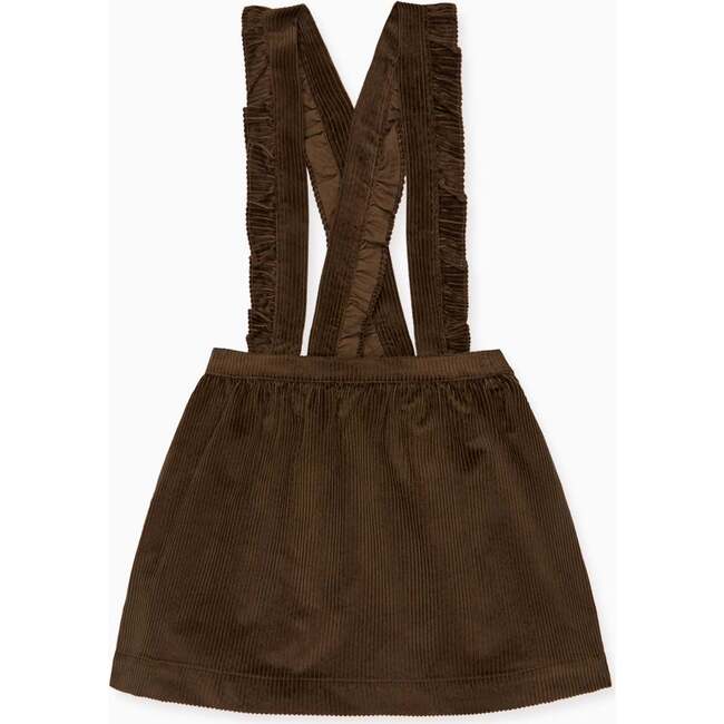 Chocolate Brown Reina Corduroy Girl Pinafore Skirt