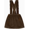 Chocolate Brown Reina Corduroy Girl Pinafore Skirt - Skirts - 1 - thumbnail