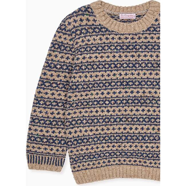 Oatmeal Austen Merino Fair Isle Kids Sweater - Sweaters - 3