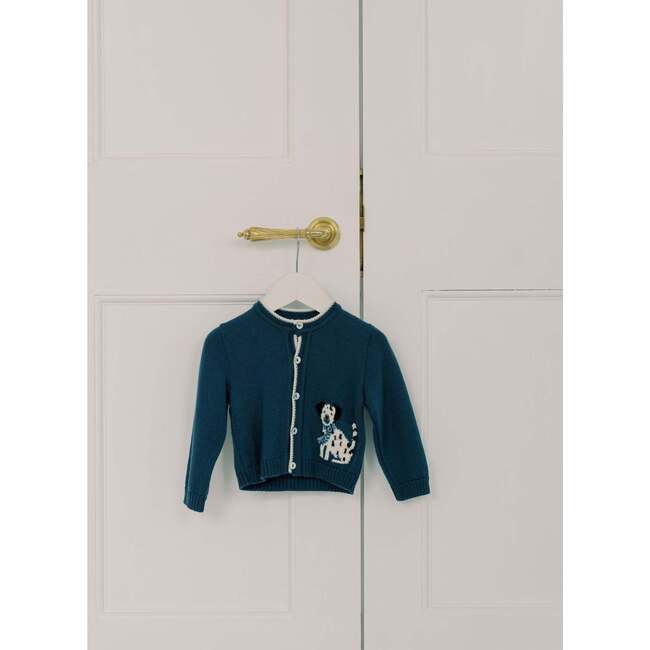 Petrol Blue Eber Merino Baby Cardigan - Cardigans - 2