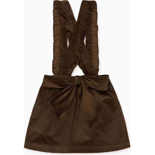 Chocolate Brown Reina Corduroy Girl Pinafore Skirt - Skirts - 4