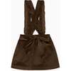 Chocolate Brown Reina Corduroy Girl Pinafore Skirt - Skirts - 4