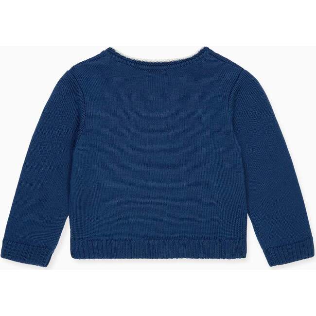 Petrol Blue Eber Merino Baby Cardigan - Cardigans - 4