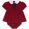 Burgundy Dominica Corduroy Baby Girl Set - Mixed Apparel Set - 1 - thumbnail