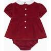 Burgundy Dominica Corduroy Baby Girl Set - Mixed Apparel Set - 2