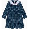 Petrol Blue Floral Luna Girl Dress - Dresses - 1 - thumbnail