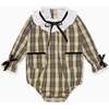 Sand Check Odisea Baby Girl Romper - Rompers - 1 - thumbnail