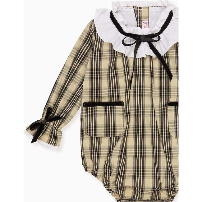 Sand Check Odisea Baby Girl Romper - Rompers - 3