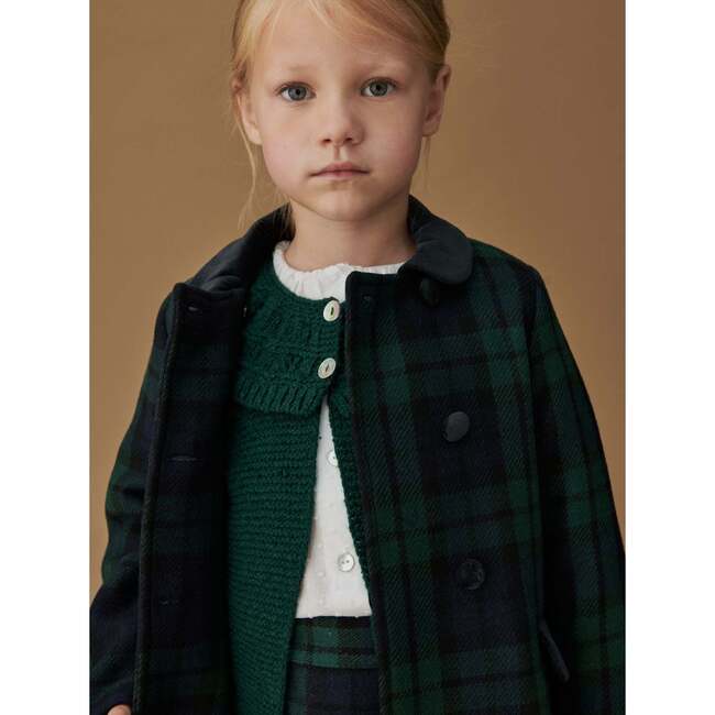 Green Tartan Arrieta Girl Coat - Coats - 2