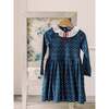 Petrol Blue Floral Luna Girl Dress - Dresses - 6