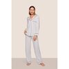Gisele Printed TENCEL Modal Long PJ Set, Hanukkah GLOW NOUVEAN NAVY/NY - Pajamas - 1 - thumbnail
