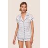 Gisele Printed TENCEL Modal Shortie PJ Set, Hanukkah GLOW NOUVEAN NAVY/NY - Pajamas - 1 - thumbnail
