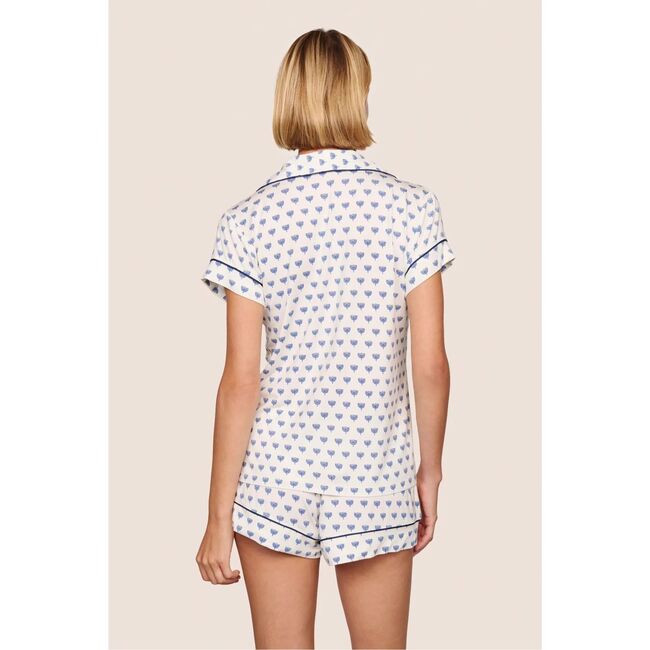 Gisele Printed TENCEL Modal Shortie PJ Set, Hanukkah GLOW NOUVEAN NAVY/NY - Pajamas - 2