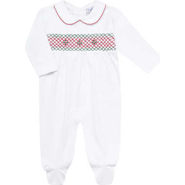 Christmas Smocked Footie, Multicolors
