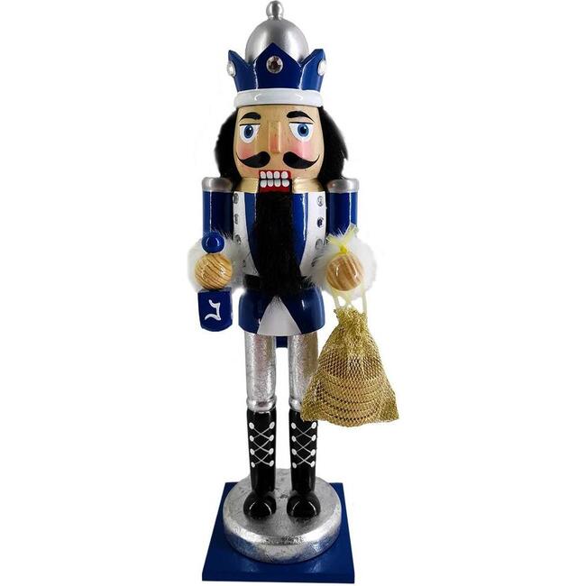 Hanukkah Nutcracker King, Blue and White