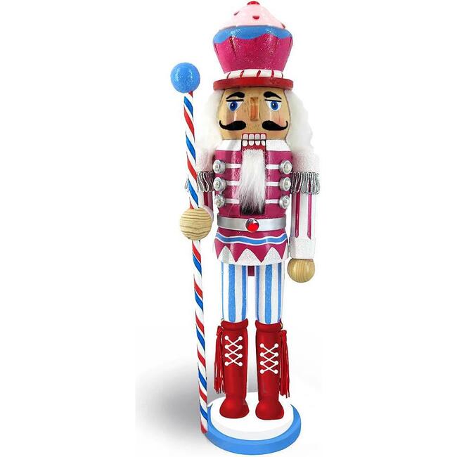 Candy Cane Nutcracker, Pink/Blue