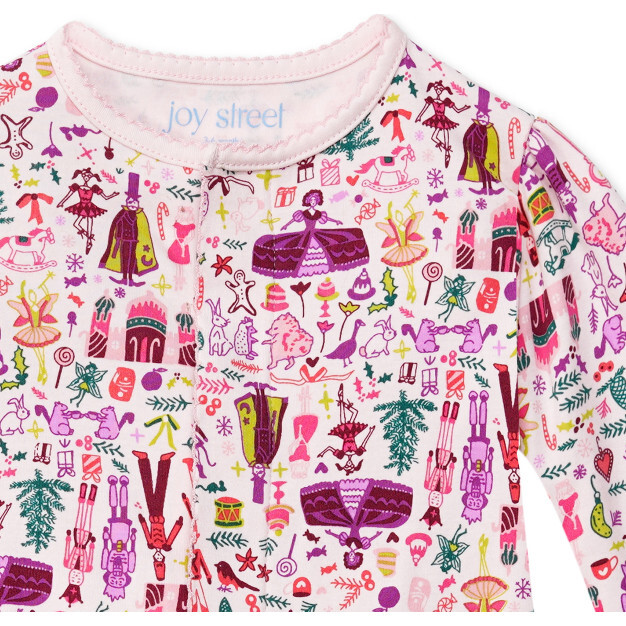 Nutcracker Girls Baby Zip Romper, Pink - Rompers - 3