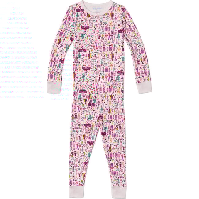 Nutcracker Two Piece Kids Pajamas, Pink