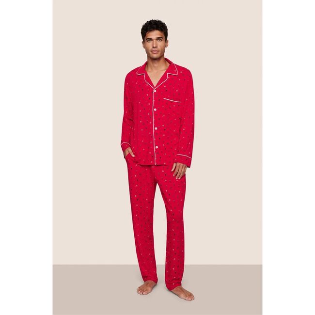 William Printed TENCEL Modal PJ Set, NUTCRACKER HOLLY RED/IVORY