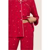 Gisele Printed TENCEL Modal Long PJ Set, NUTCRACKER HOLLY RED/IVORY - Pajamas - 3