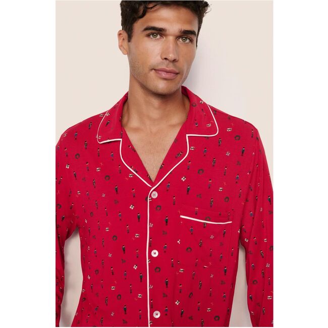 William Printed TENCEL Modal PJ Set, NUTCRACKER HOLLY RED/IVORY - Pajamas - 3