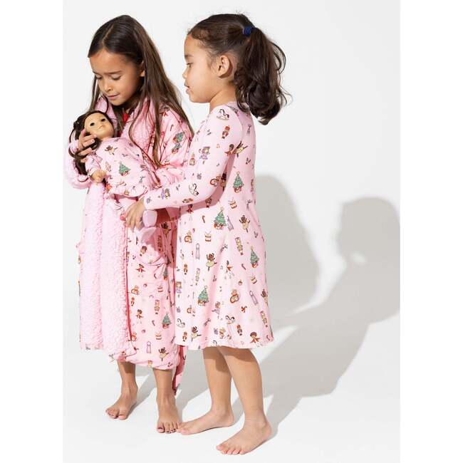 Nutcracker Pink Kids' Sherpa Robe, Pink - Robes - 2