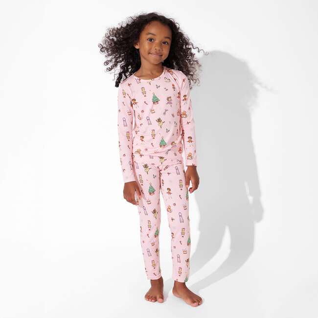 Nutcracker Pink Bamboo Kids Pajamas, Pink - Pajamas - 6