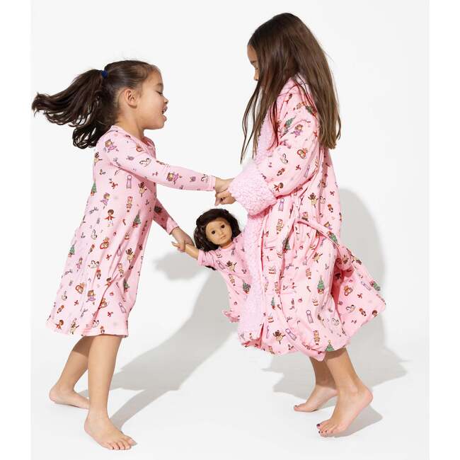 Nutcracker Pink Kids' Sherpa Robe, Pink - Robes - 4