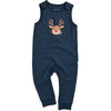 Ribbed Reindeer Overalls Navy & Reindeer - Overalls - 1 - thumbnail
