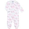 Pink Toile Zipper Footie - Footie Pajamas - 1 - thumbnail