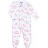 Pink Toile Zipper Footie - Footie Pajamas - 2