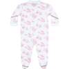 Pink Toile Zipper Footie - Footie Pajamas - 3