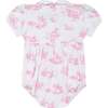 Pink Toile Smocked Bubble - Onesies - 2