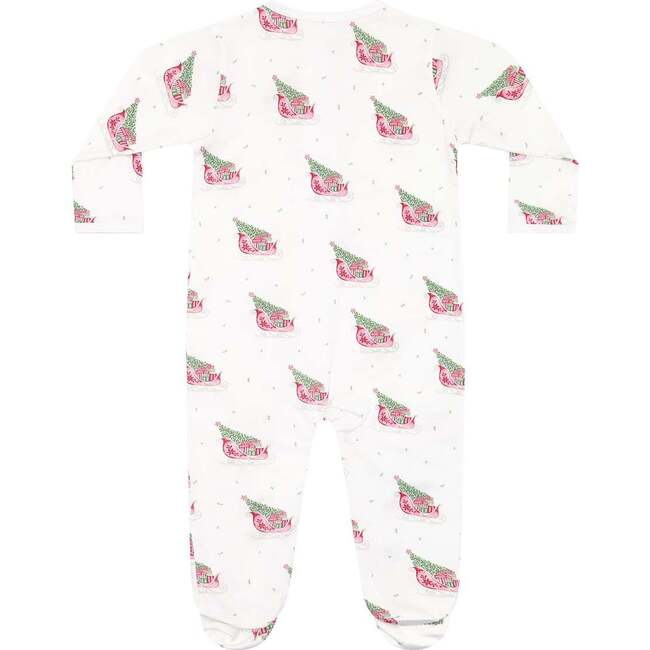 Red Merry Sleighs Zipper Footie - Footie Pajamas - 2