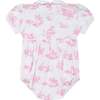 Pink Toile Smocked Bubble - Onesies - 3