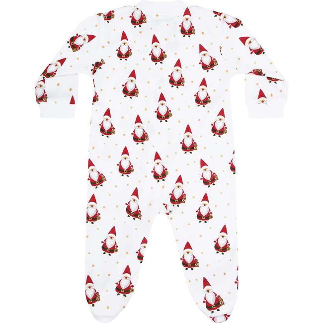 Santa Print Zipper Footie - Footie Pajamas - 2
