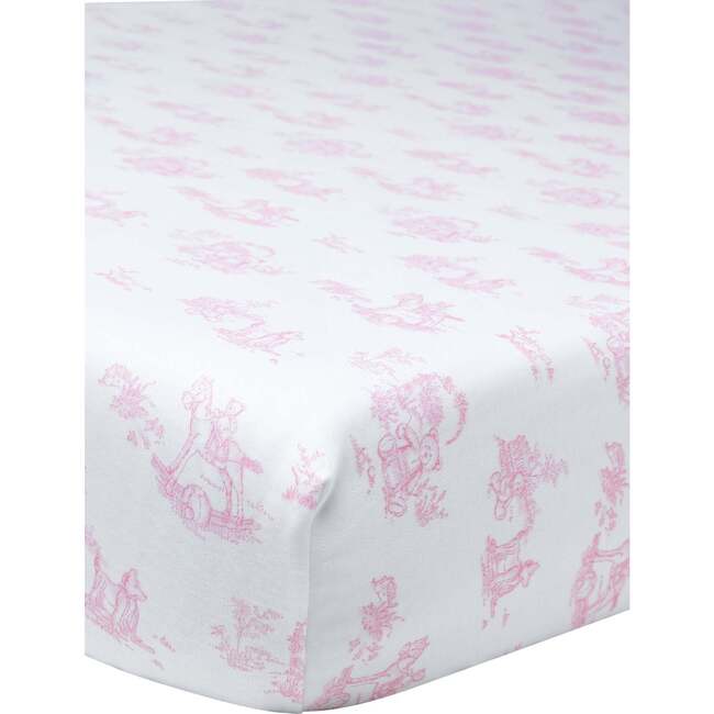 Pink Toile Baby Crib Sheets - Crib Sheets - 4