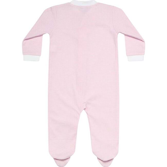 Pink Gingham Zipper Footie - Footie Pajamas - 2
