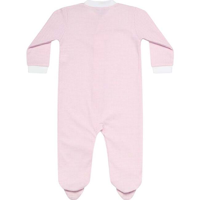 Pink Gingham Zipper Footie - Footie Pajamas - 3