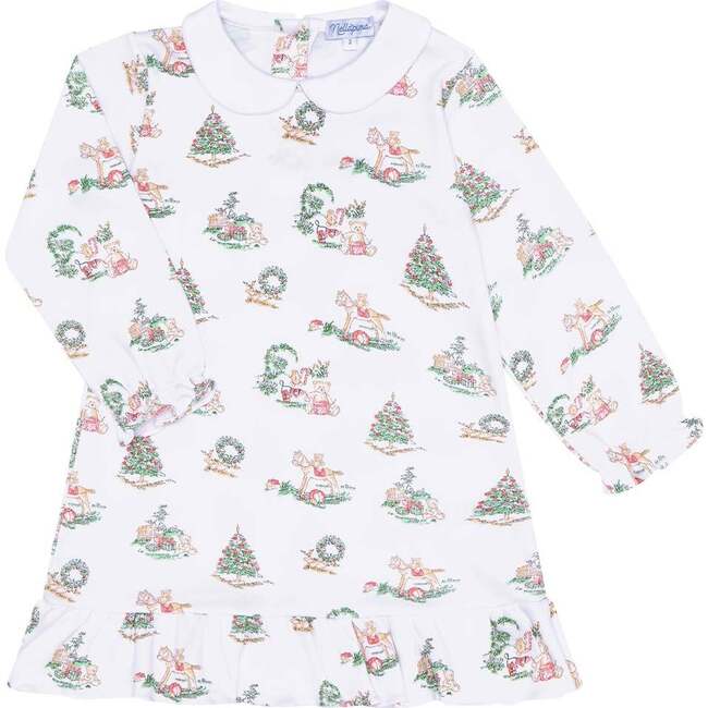 Christmas Toile Long Sleeve Playtime - Dresses - 1