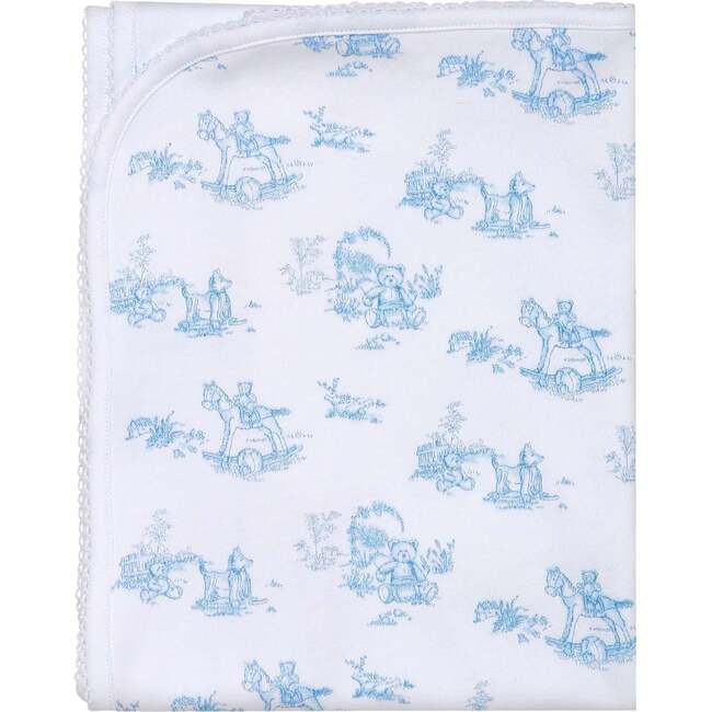 Blue Toile Blanket - Blankets - 2