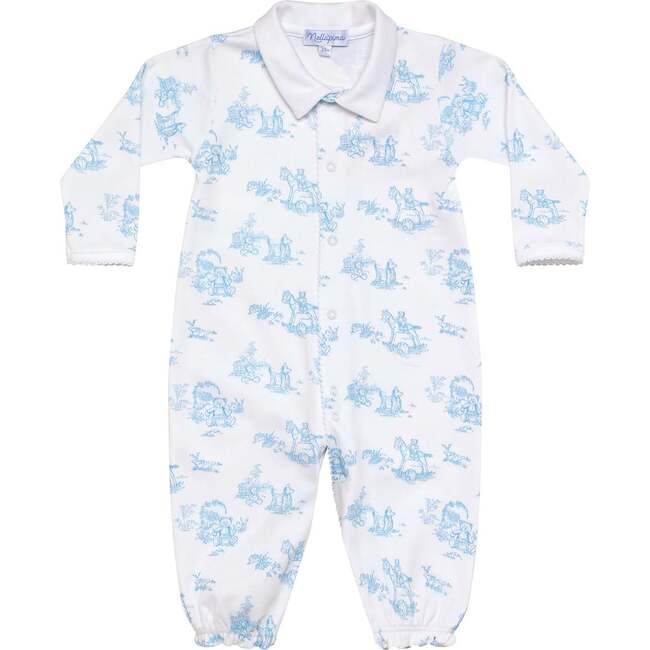 Blue Toile Baby Converter Gown