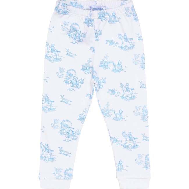 Blue Toile Baby Pajamas - Pajamas - 3