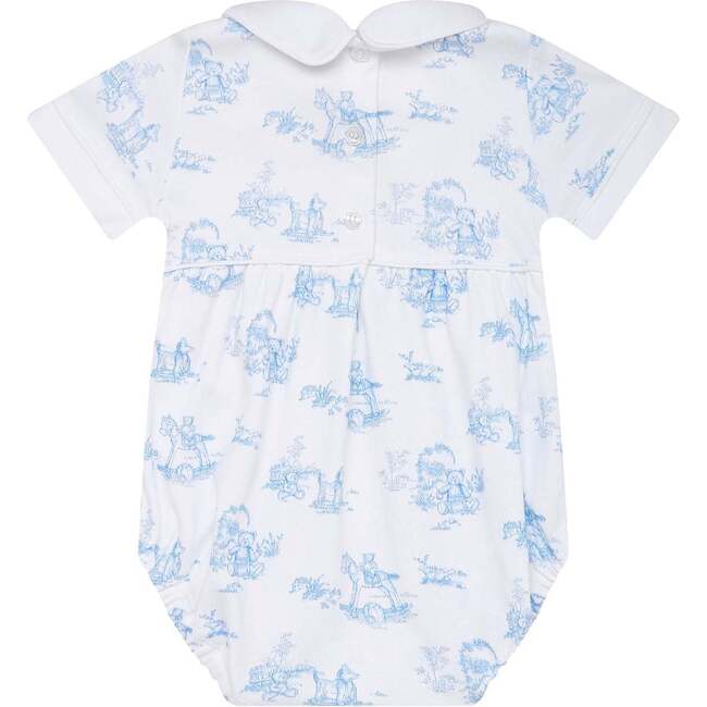Blue Toile Baby Bubble - Onesies - 3